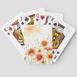 Jeu De Cartes Aquarelle florale douce