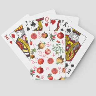Jeu De Cartes Aquarelle grenade Motif de fruits méditerranéen