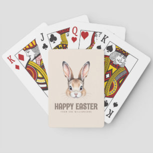 Jeu De Cartes Aquarelle moderne personnalisée Mignonne Lapin de