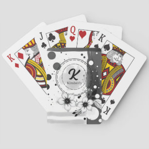 Jeu De Cartes Aquarelle Noir et Blanc Perdu Art