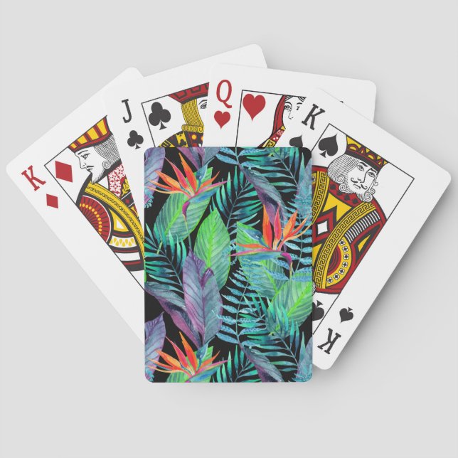 Jeu De Cartes Aquarelle Oiseau Du Paradis (dos)