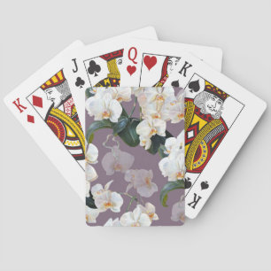 Jeu De Cartes Aquarelle orchidée lavande foncée.