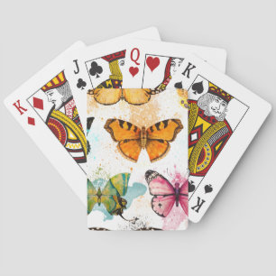 Jeu De Cartes Aquarelle Papillon Motif sans couture