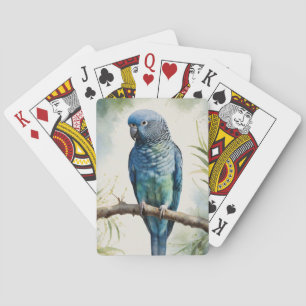 Jeu De Cartes Aquarelle Parakee bleu Eucalyptus Tree