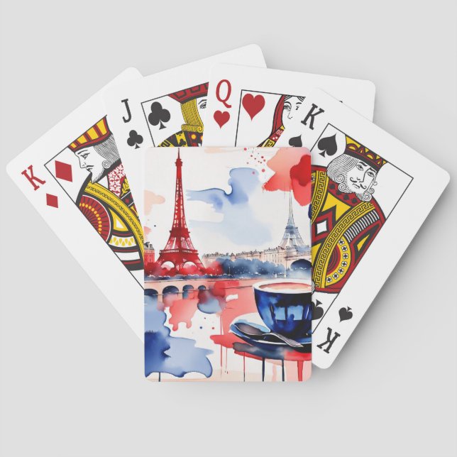 Jeu De Cartes Aquarelle parisienne (dos)