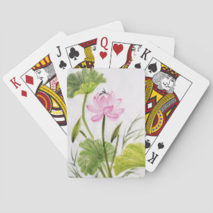 Jeu De Cartes Aquarelle Peinture De Lotus Flower 2