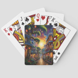 JEU DE CARTES AQUARELLE SCÈNES DE MADRI GRAS À LA NOUVELLE-ORLÉA