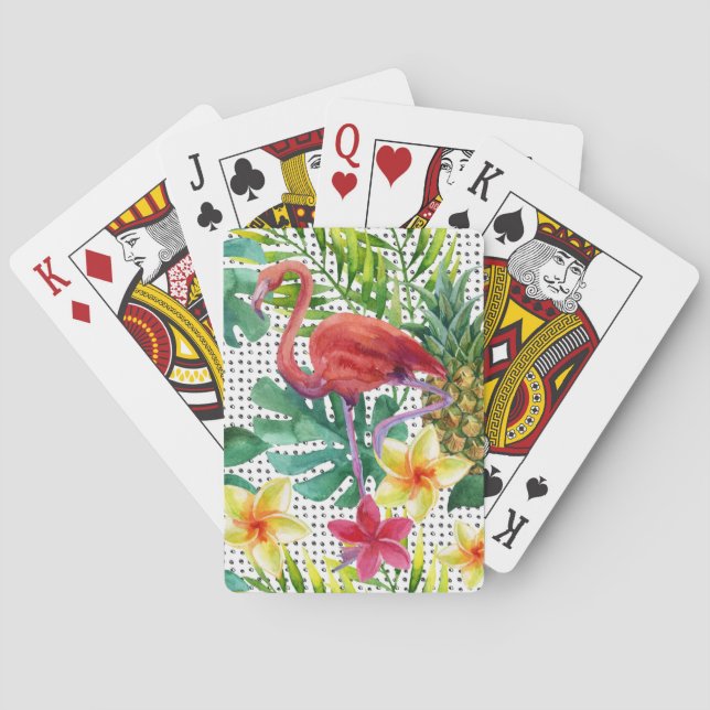 Jeu De Cartes Aquarelle tropicale (dos)