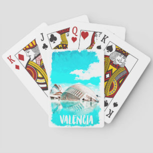 Jeu De Cartes Aquarelle Valencia Espagne L’Hemisfèric