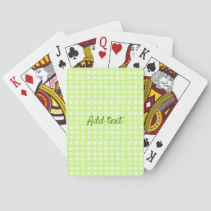 Jeu De Cartes Aquarelle vert plaid ginham personnalisé ajouter t