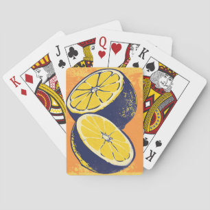Jeu De Cartes Aquarelle vintage Citrus Lemon Chic