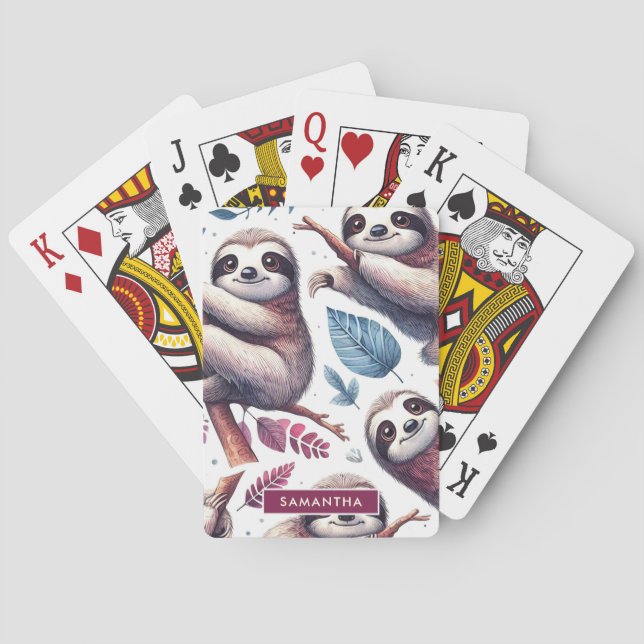 Jeu De Cartes Aquarelle vintage mignonne (dos)