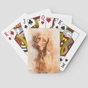 Jeu De Cartes Aquarelle Vizsla
