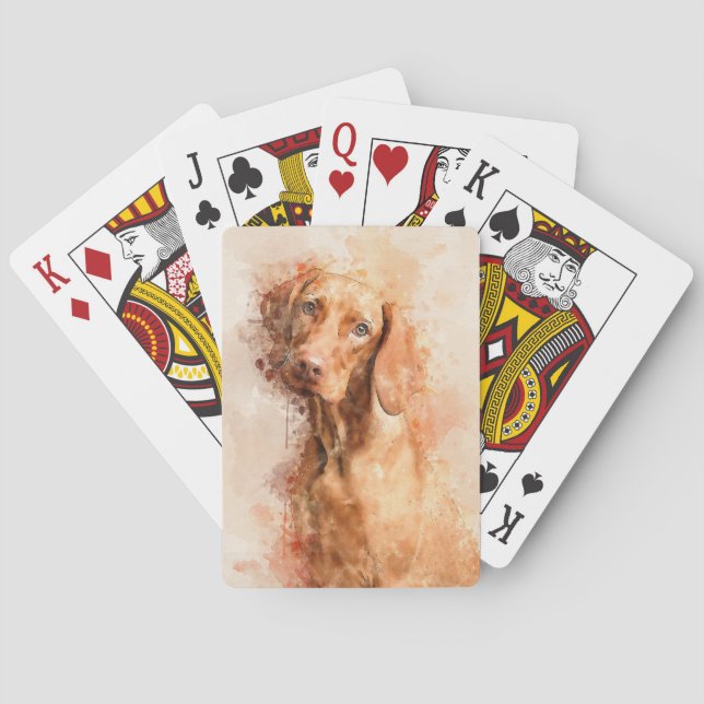 Jeu De Cartes Aquarelle Vizsla (dos)
