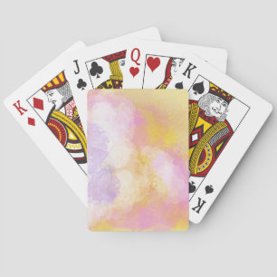 Jeu De Cartes Aquarelles abstraites - arrière - plan orange