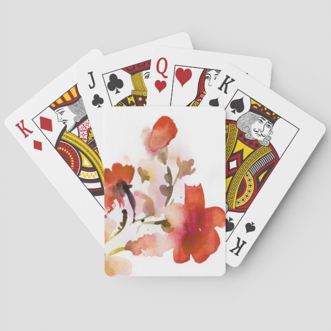 Jeu De Cartes aquarelles florales Abstraites (dos)