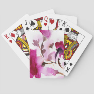 Jeu De Cartes aquarelles florales Abstraites 4