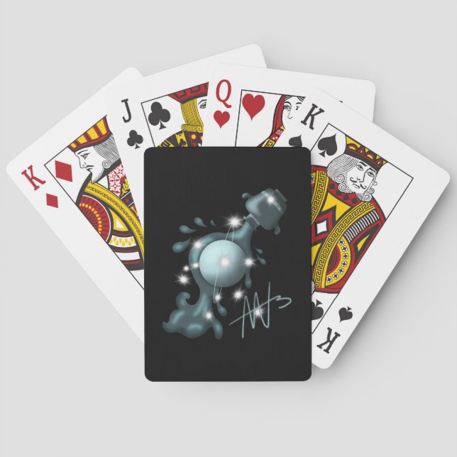 Jeu De Cartes Aquarius Uranus Zodiac cosmique (dos)