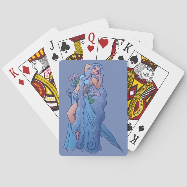 Jeu De Cartes Aquarius Zodiac Déesse Ventre Danseur Art Annivers (dos)