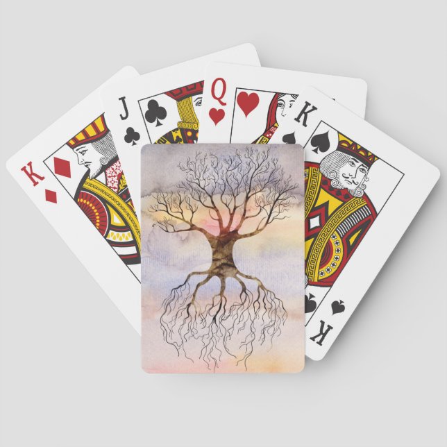 Jeu De Cartes Arbre contre le ciel (dos)