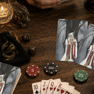 Jeu De Cartes Arbre de chêne corbeau sorcier blanc mystique fant