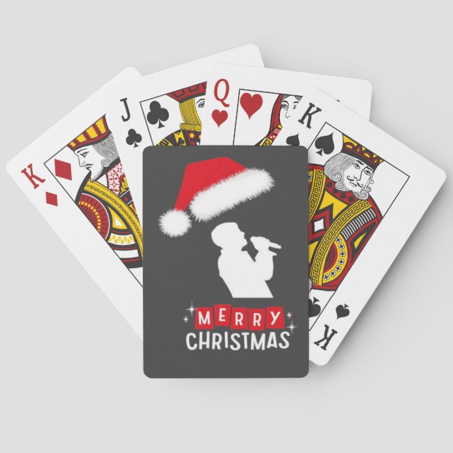 Jeu De Cartes Arbre de la bibliothèque de joyeux Noël (dos)