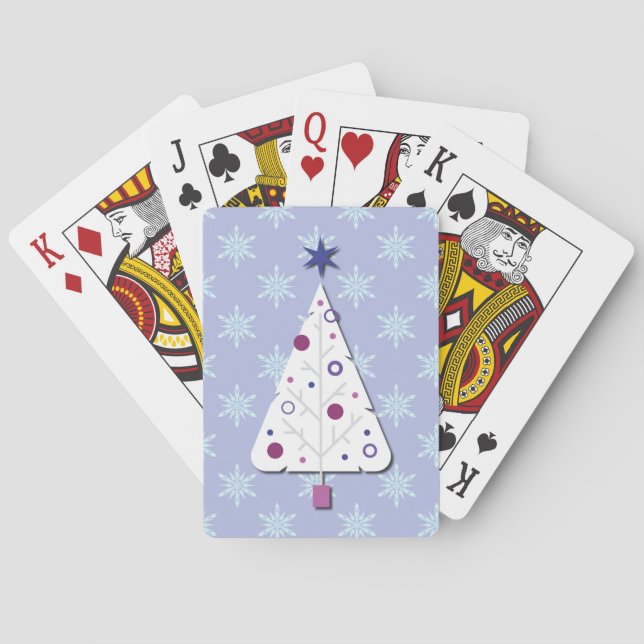 Jeu De Cartes Arbre de Noël Art Rétro Fêtes (dos)