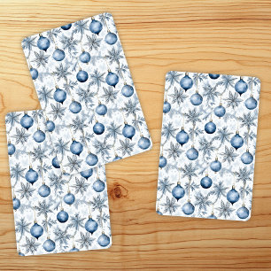 Jeu De Cartes Arbre de Noël bleu Motif