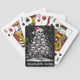 Jeu De Cartes Arbre de Noël Crâne Pantalon de Pyjama Squelette C