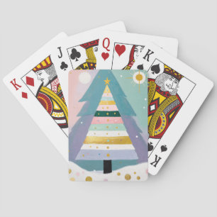 Jeu De Cartes Arbre de Noël Pastel Céleste