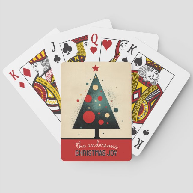 Jeu De Cartes Arbre de Noël personnalisable (dos)