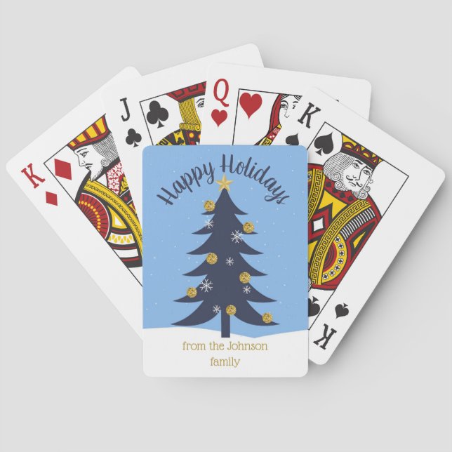 Jeu De Cartes Arbre de Noël personnalisé (dos)