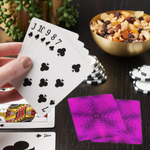 Jeu De Cartes Arbre de Noël Silhouette & Étoile violette Dégradé