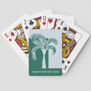 Jeu De Cartes Arbre de palmes Tropical Texte Personnalisé