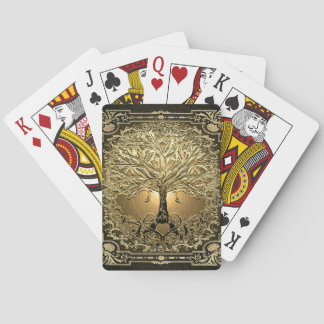 Jeu De Cartes Arbre d'or de la vie Ancien Rustique