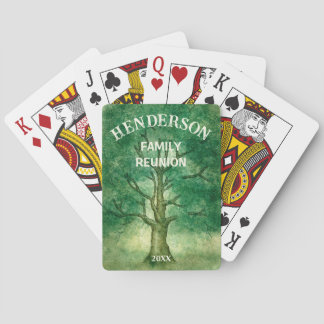 Jeu De Cartes Arbre familial Réunion familiale rustique