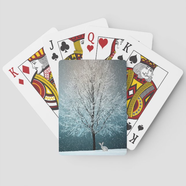 Jeu De Cartes Arbre givre le soir (dos)