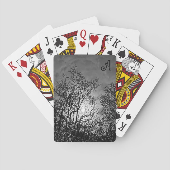 Jeu De Cartes Arbre gothique Monogramme mystique (dos)