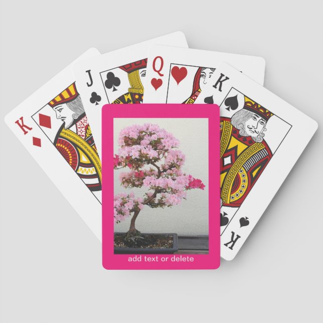 Jeu De Cartes Arbre rose bonsaï (dos)