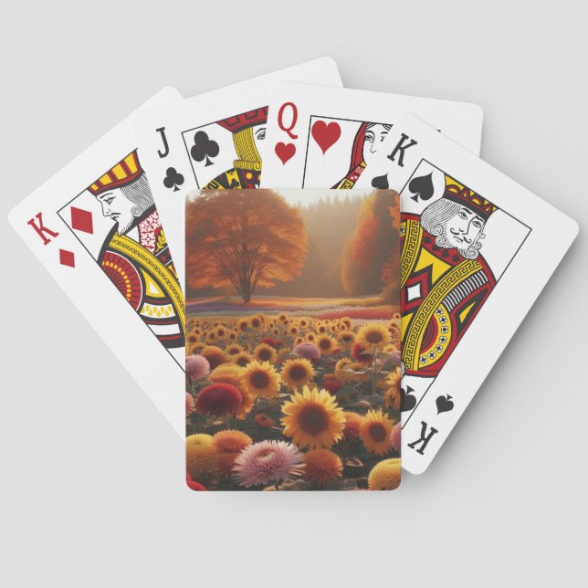 Jeu De Cartes Arbres d'automne/terrain avec maman (dos)