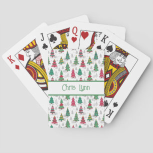 Jeu De Cartes Arbres de Noël Décorés Fantaisistes et Capricieux 