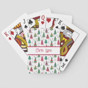 Jeu De Cartes Arbres de Noël Décorés Fantaisistes et Capricieux 
