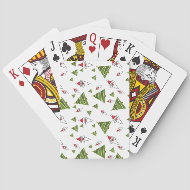 Jeu De Cartes Arbres de Noël et Père Noël (dos)