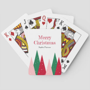 Jeu De Cartes Arbres de Noël modernes colorés mignons