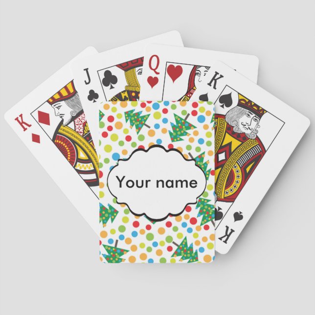Jeu De Cartes Arbres de Noël motif (dos)