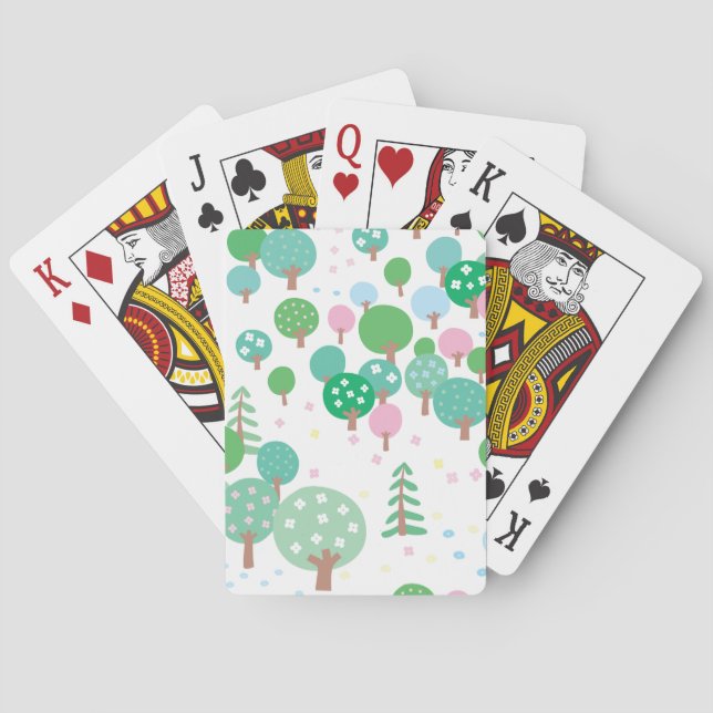Jeu De Cartes Arbres de printemps lunaires (dos)