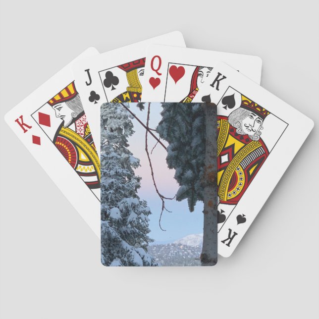 Jeu De Cartes Arbres neigeux (dos)