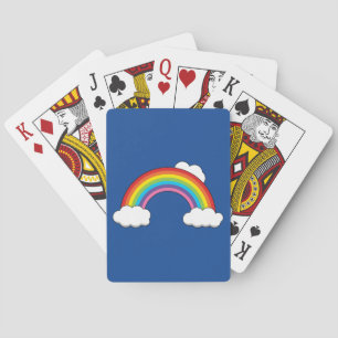 Jeu De Cartes Arc en ciel avec nuages blancs