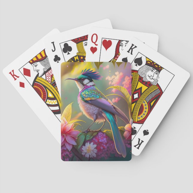 Jeu De Cartes Arc-en-ciel bleu à ailes Imaginaire de Sunbird (dos)