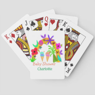 Jeu De Cartes Arc-en-ciel cônes crème glacée aquarelle baby show